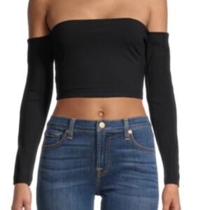 Susana Monaco Elegant Black Off-Shoulder Top